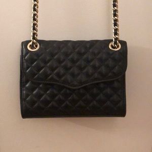 Rebecca Minkoff black quilted flap over crossbody